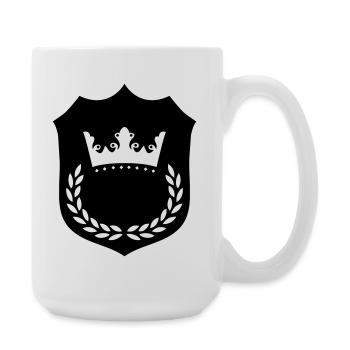 krone_wappen_001 - Große Tasse 440 ml - Weiß - Rechts