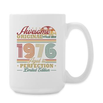 Cadeau rétro vintage d’anniversaire 1976 - Grande tasse 440 ml - blanc - Droite