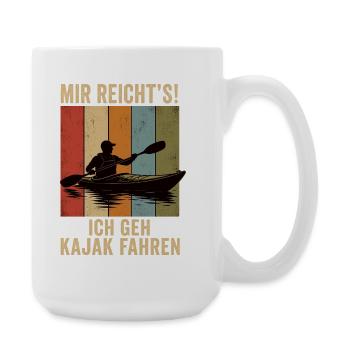 Mir reicht's Ich geh Kajak fahren Retro Kajak - Große Tasse 440 ml - Weiß - Rechts