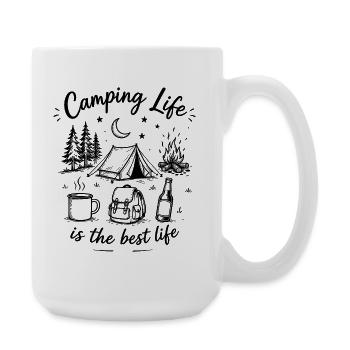 Camping Life - Outdoor & Campfire Lifestyle - Large Mug 440 ml - white - Right