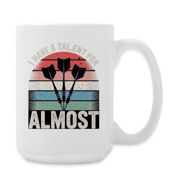 Conception de fléchettes pour joueurs de fléchettes pour les fans de fléchettes - Grande tasse 440 ml - blanc - Droite