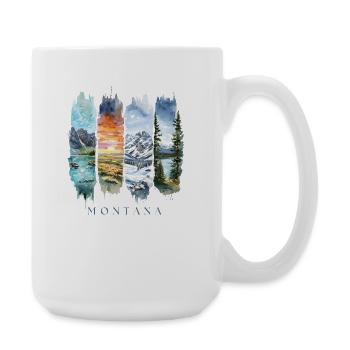 Voyage de vacances dans le Montana – Big Sky Country - Grande tasse 440 ml - blanc - Droite