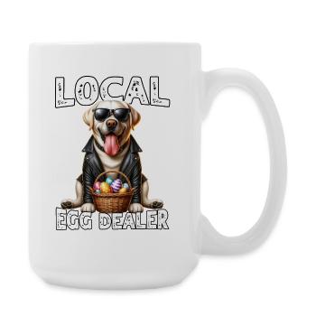 Ostern Retriever Egg Dealer - Große Tasse 440 ml - Weiß - Rechts