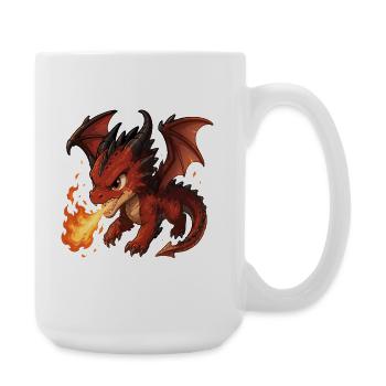Red Dragon Fire Breath - Large Mug 440 ml - white - Right