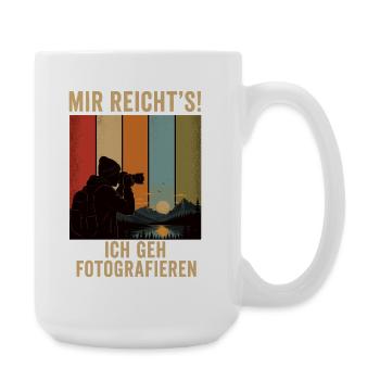 Mir reicht's Ich geh fotografieren Retro Fotograf - Große Tasse 440 ml - Weiß - Rechts
