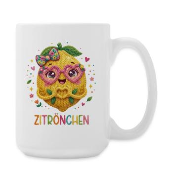 Zitrone Zitrönchen - Große Tasse 440 ml - Weiß - Rechts