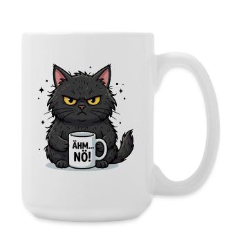 Ähm... Nö!  Cat German Saying Pet Lover - Large Mug 440 ml - white - Right