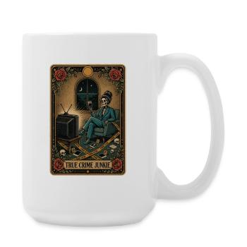 True Crime Junkie Tarot Card Mystery - Large Mug 440 ml - white - Right