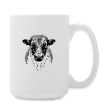 Vache - Grande tasse 440 ml - blanc - Droite