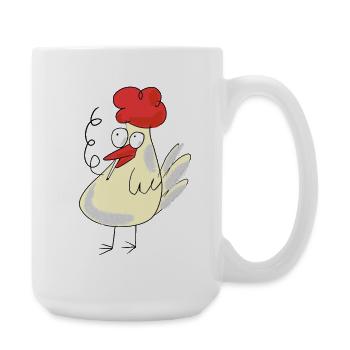 Chicken Smoker Cigarette Tobacco Smoking Chickens - Large Mug 440 ml - white - Right