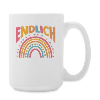 Kita Erste Klasse Regenbogen Schüler Kindergarten - Große Tasse 440 ml - Weiß - Rechts
