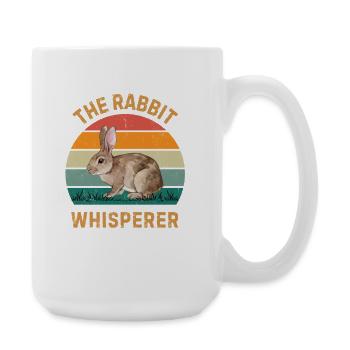 Rabbit Whisperer Funny Bunny Pet Owner Gift - Large Mug 440 ml - white - Right