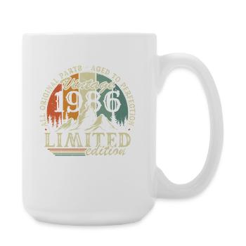 Vintage 1986 Original Vintage Birthday Gift - Large Mug 440 ml - white - Right