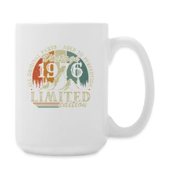 Cadeau d’anniversaire vintage original 1976 - Grande tasse 440 ml - blanc - Droite
