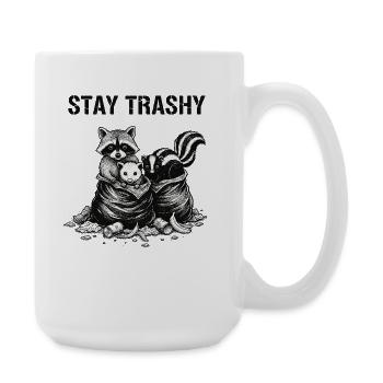 Garbage Animal Humor Raccoon Opossum - Large Mug 440 ml - white - Right