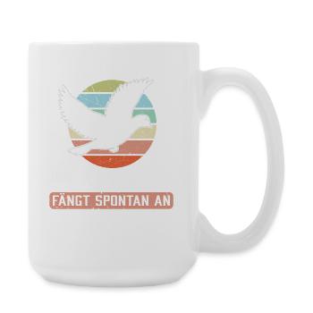 Taubenflüsterer brieftaubenzucht Taubenzüchter - Große Tasse 440 ml - Weiß - Rechts