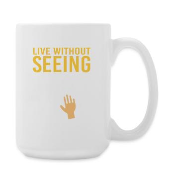 Blindenschrift Braille Blind - Große Tasse 440 ml - Weiß - Rechts