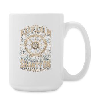 Chœur de bidons Chansons de mer Restez calmes et continuez - Grande tasse 440 ml - blanc - Droite