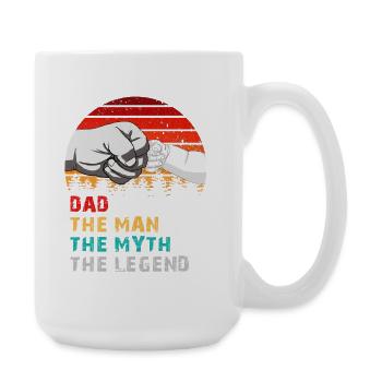 Dad The Man The Myth The Legend Funny Gift - Large Mug 440 ml - white - Right