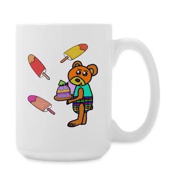Teddy Teddys Kinder Eiskrem Muffin naschen - Large Mug 440 ml - white - Right