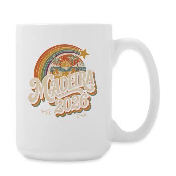 Madeira 2026 Retro Sonnenuntergang - Große Tasse 440 ml - Weiß - Rechts