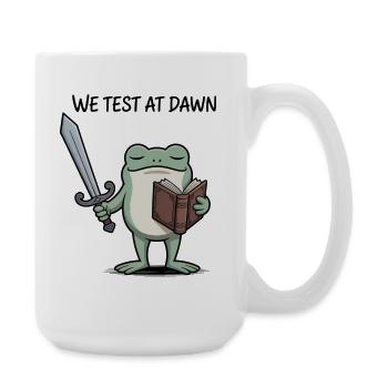 Dawn Test Froschritter - Große Tasse 440 ml - Weiß - Rechts