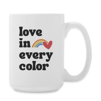 Love in every Color Pride - Große Tasse 440 ml - Weiß - Rechts