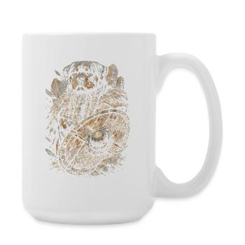 Chien viking rottweiler - Grande tasse 440 ml - blanc - Droite