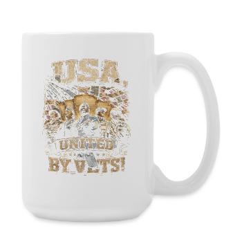 Jour des anciens combattants pour les démocrates USA unis par les vétérans ! - Grande tasse 440 ml - blanc - Droite