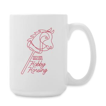 Just a girl who loves Hobby Horsing | Horse riding - Large Mug 440 ml - white - Right