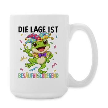 Die Lage Ist Besäufniserregend Frosch - Große Tasse 440 ml - Weiß - Rechts