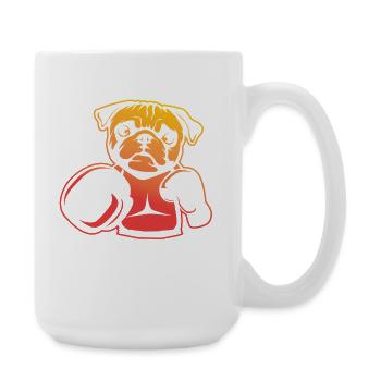 Carlin boxeur – Plaisir boxeur carlin - Grande tasse 440 ml - blanc - Droite