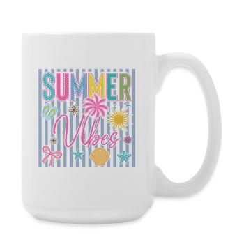 Summer Vibes Palm Trees Beach Holiday Gift - Large Mug 440 ml - white - Right