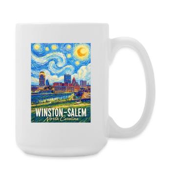 Winston-Salem, North Carolina  - Große Tasse 440 ml - Weiß - Rechts