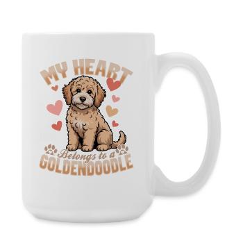 Goldendoodle Dog Breed - Large Mug 440 ml - white - Right