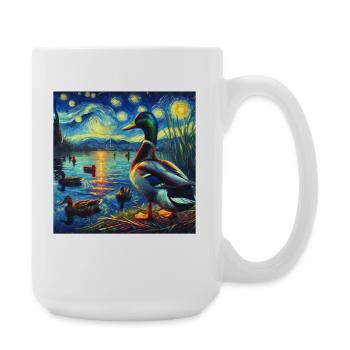 Nuit étoilée de canard colvert - Grande tasse 440 ml - blanc - Droite