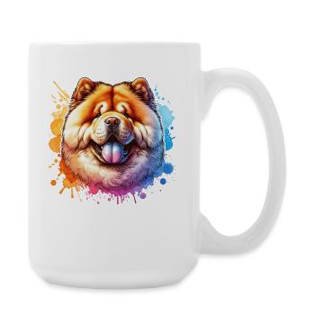 Chowchow Motif - Grande tasse 440 ml - blanc - Droite