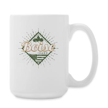 Boise City, Idaho, United States, Vintage USA - Large Mug 440 ml - white - Right