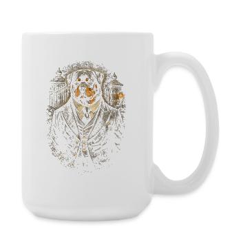Rottweiler Dog In Mafia - Large Mug 440 ml - white - Right