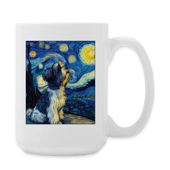 Shih Tzu - Große Tasse 440 ml - Weiß - Rechts