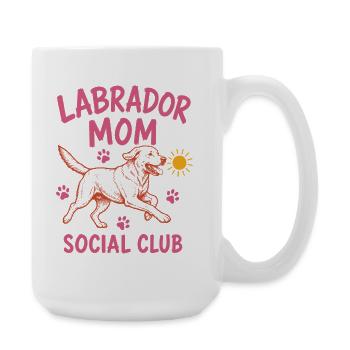 Chemise de maman de chien du club social de labrador - Grande tasse 440 ml - blanc - Droite