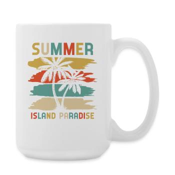 Summer Island Paradise Reisefieber - Große Tasse 440 ml - Weiß - Rechts