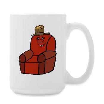 Funny Funny Fun Armchair Friendly - Large Mug 440 ml - white - Right