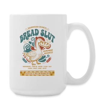 Jeu de mots drôle au levain Baking Baker Bread Making - Grande tasse 440 ml - blanc - Droite