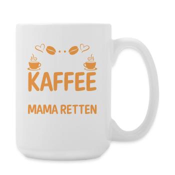 Kaffee Kaffeeliebhaber Mutter Mama - Große Tasse 440 ml - Weiß - Rechts