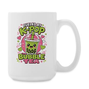 K-Pop Bubble Tea Boba Kawaii Shirt - Large Mug 440 ml - white - Right
