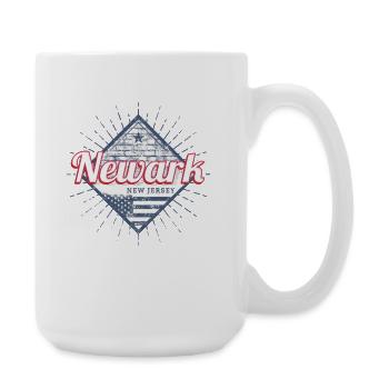 Newark City in New Jersey, United States, United States - Large Mug 440 ml - white - Right