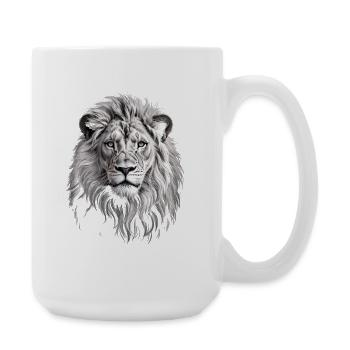 Lion Head Lion - Large Mug 440 ml - white - Right