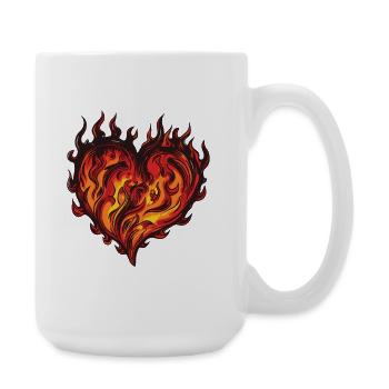Flamme du Cœur - Grande tasse 440 ml - blanc - Droite