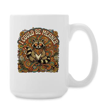 Je pourrais être plus méchant Raton laveur drôle - Grande tasse 440 ml - blanc - Droite
